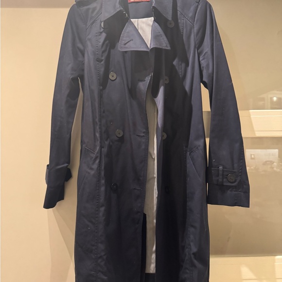 Comptoir Des Cotonniers Navy Blue Trench Coat - Picture 3 of 5